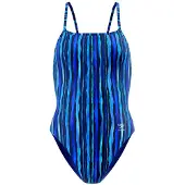 Speedo Printed Web Back Swimsuit Blauw 30 Vrouw