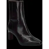 Wonders Dames Talis zwarte leren enkellaarzen (37), Leer, 3 tot 5 cm, Ritssluiting, Casual, Klassiek M-6301