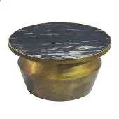 Wohnling Salontafel zwart marmerlook 60 cm - WL7.549