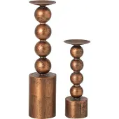 J-Line Kandelaars Jun - ijzer - brons - set van 2