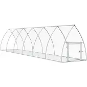 Super Merchant Konijnenhok 105x600x120 cm gegalvaniseerd staal zilverkleurig
