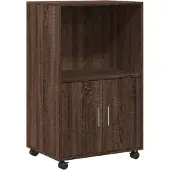 vidaXL Rollende kast, bruin, eikenlook, 55x40x91 cm, houtvezel