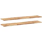 vidaXL Wandschappen 2 st zwevend olieafwerking 160x30x2 cm acaciahout