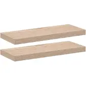 vidaXL Wandschapppen 2 st 60x23,5x4 cm bewerkt hout