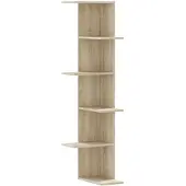 vidaXL Hoekwandschap 36,5x36,5x140 cm bewerkt hout sonoma eikenkleurig