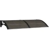 vidaXL Overkapping voor deur, zwart, 150x75 cm, polycarbonaat