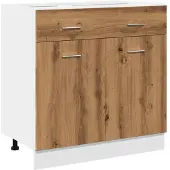 vidaXL Ladekast Lyon, ambachtelijk eikenfineer, 80x46x81,5 cm, houtvezelplaat