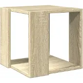 vidaXL Salontafel 32x32x30 cm bewerkt hout sonoma eikenkleurig
