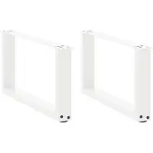 vidaXL Salontafelpoten 2 st U-vormig 70x(30-31) cm staal wit