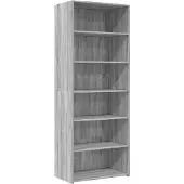 vidaXL Hoge kast 70x41x185 cm bewerkt hout grijs sonoma eikenkleurig