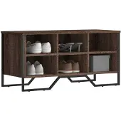 vidaXL Schoenenkast 90x38x45,5 cm bewerkt hout bruin eikenkleurig