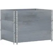 vidaXL Plantenbak 80x60 cm massief grenenhout grijs