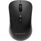 Gembird MUSW2-7B-01, Geschikt voor zowel rechtshandigen als linkshandigen, Optisch, RF draadloos + Bluetooth, 1600 DPI, Zwart
