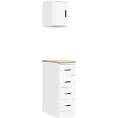 vidaXL Garagekasten 2 st spaanplaat wit