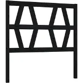 vidaXL Hoofdbord 96x4x100 cm massief grenenhout zwart