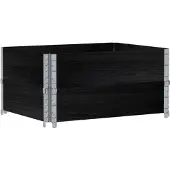 vidaXL Plantenbak 80x60 cm massief grenenhout zwart