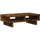 vidaXL Monitorstandaard 50x27x15 cm bewerkt hout gerookt eikenkleurig