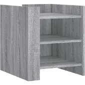 vidaXL Nachtkastje 45x50x50 cm bewerkt hout grijs sonoma eikenkleurig