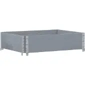 vidaXL Plantenbak 80x60 cm massief grenenhout grijs