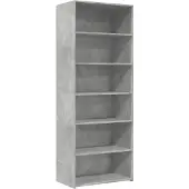 vidaXL Hoge kast 70x41x185 cm bewerkt hout betongrijs