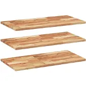 vidaXL Wandschappen 3 st zwevend olieafwerking 80x40x2 cm acaciahout