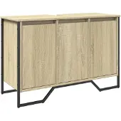 vidaXL Wastafelkast 91x35x60 cm bewerkt hout sonoma eikenkleurig
