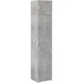 vidaXL Opbergkast smal 45x42,5x225 cm bewerkt hout betongrijs