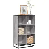 vidaXL Boekenkast 65,5x33x107,5cm bewerkt hout grijs sonoma eikenkleur