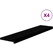vidaXL Traptreden 4 st 110x30x2 cm massief eikenhout bruin-zwart