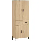 vidaXL Hoge kast 69,5x34x180 cm bewerkt hout sonoma eikenkleurig