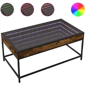 vidaXL Salontafel met Infinity LED 90x50x41 cm gerookt eikenkleurig