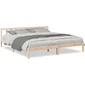 vidaXL Bedframe extra lang zonder matras massief grenenhout 200x210 cm