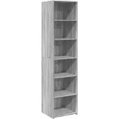 vidaXL Hoge kast 45x41x185 cm bewerkt hout grijs sonoma eikenkleurig