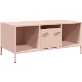 vidaXL Salontafel roze, 101,5x50x43,5 cm, koudgewalst staal