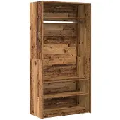 vidaXL Kledingkast 100x50x200 cm bewerkt hout oud hout