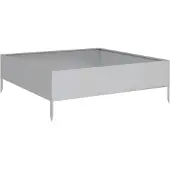 vidaXL Verhoogde plantenbak, 100x100x33,5 cm, verzinkt staal