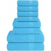 vidaXL 8-delige Handdoekenset FROGN 360 g/m² turquoise