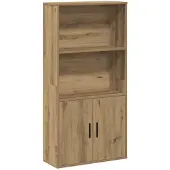 vidaXL Boekenkast 60x24x120 cm bewerkt hout artisanaal eikenkleurig
