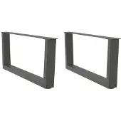 vidaXL Salontafelpoten 2 st V-vormig 70x(30-31,3) cm staal antraciet