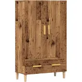 vidaXL Hoge kast 70x31x115 cm bewerkt hout oud houtkleurig