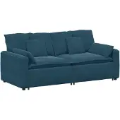 vidaXL Modulaire bank met kussens blauw
