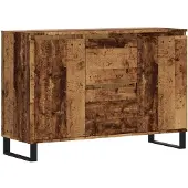 vidaXL Dressoir 101,5x35x70 cm bewerkt hout oud houtkleurig