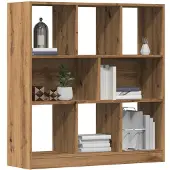 vidaXL Boekenkast 97,5x29,5x100 cm bewerkt hout artisanaal eikenkleur