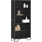 vidaXL Boekenkast 80x31x169 cm bewerkt hout zwart