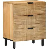 vidaXL Nachtkastje 50x33x60 cm massief mangohout bruin