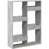 vidaXL Kamerscherm 100x33x135 cm bewerkt hout betongrijs
