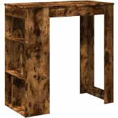 vidaXL barkruk met plank, gerookt eikenhout, 102x50x103,5 cm, houtvezel