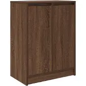 vidaXL Schoenenkast 57x34x76 cm bewerkt hout bruin eikenkleur