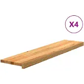 vidaXL Traptreden 4 st 110x25x2 cm massief eikenhout lichtbruin