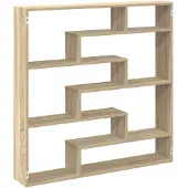 vidaXL Wandschap kubus 7 vakken bewerkt hout sonoma eikenkleurig